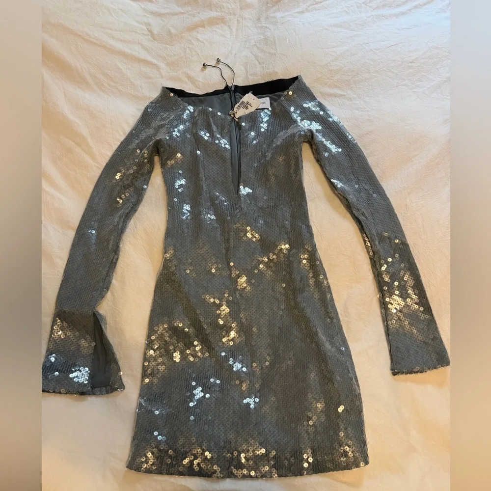 16ARLINGTON Solaria Sequined Tulle Mini Dress - Picture 2 of 8